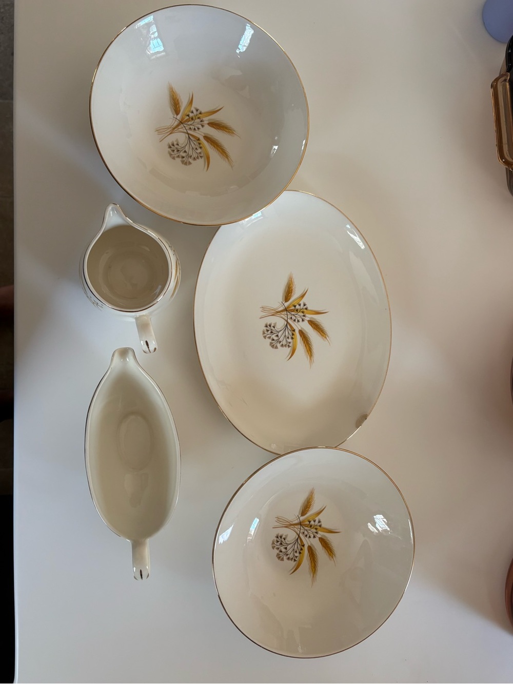 Vintage Rhythm Homer Laughlin Wheat Serving set
